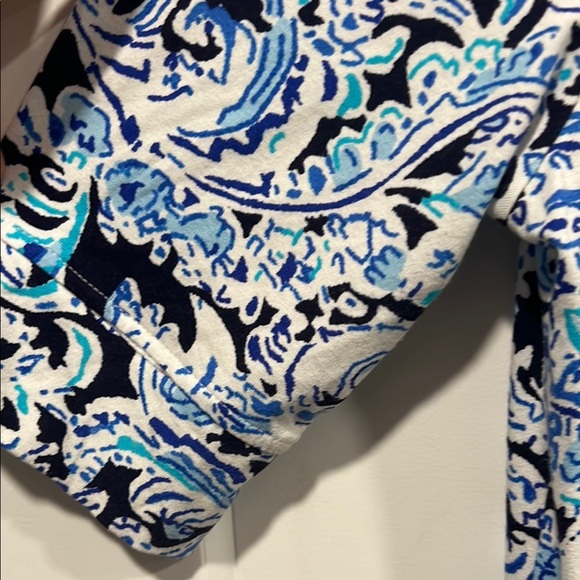 Cynthia Rowley Floral Blue and White Top - Picture 4 of 6